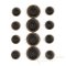 BRONKO Matte Dark Brown Buttons for Suits & Overcoats, Made in Italy