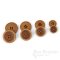 BRONKO Cinnamon Brown Matte Buttons for Suits & Overcoats, Made in Italy