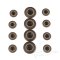 BLAKE Matte Dark Brown Vintage-Look Suit and Coat Buttons, Made in Italy