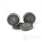OLIN Matte Dark Gray Buttons with Narrow & Light Ridges, Made in Italy