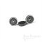 OLIN Matte Dark Gray Buttons with Narrow & Light Ridges, Made in Italy
