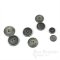 OLIN Matte Dark Gray Buttons with Narrow & Light Ridges, Made in Italy