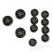 BIRKIN Black Genuine Horn Suit Buttons, Made in Germany