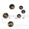 Warm Brown Buffalo Horn Suit Buttons, Made in Germany