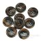 Classic Dark Brown Buffalo Horn Overcoat Buttons, Made in Germany