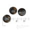 Classic Dark Brown Buffalo Horn Overcoat Buttons, Made in Germany