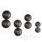ABBOT Dark Brown Horn-Effect Suit and Overcoat Buttons, Made in Italy