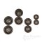 CHESHIRE Dark Brown Horn-Effect Suit and Overcoat Buttons, Made in Italy