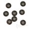 CHESHIRE Dark Brown Horn-Effect Suit and Overcoat Buttons, Made in Italy