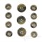 HALSEY Gray Brown Horn-Effect Buttons, Made in Italy