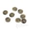 HALSEY Gray Brown Horn-Effect Buttons, Made in Italy