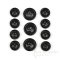 DOYLE Genuine Horn Brownish Black Suit Buttons in Four Sizes, Made in Germany