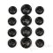 DOYLE Genuine Horn Brownish Black Suit Buttons in Four Sizes, Made in Germany