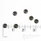 IGGY Metal Star Shirt Buttons, 16 Line