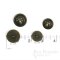SCAR Lion Face Antique Brass Coat Buttons, Made in Italy