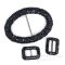 Large Oval AGNES Beaded Buckles for Wide Belts