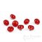 POLARIS Luminous Red Bubble Buttons, Made in Italy