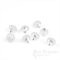 POLARIS Luminous Ice White Bubble Buttons, Made in Italy