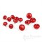 POLARIS Luminous Red Bubble Buttons, Made in Italy
