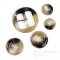 HANS Rounded Horn-Effect 30mm Buckles with Silver Pins, Made in Italy