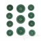 GAGE Chic Dark Green Corozo Buttons, Made in Italy