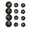FIRPO Matte Dark Brown Genuine Buffalo Horn Buttons, Made in Italy