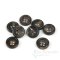 FIRPO Matte Brownish Black Real Buffalo Horn Buttons, Made in Italy