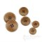 STROM Caramel Brown Corozo Suit and Overcoat Buttons, Made in Italy
