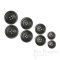 BOGART Classic Charcoal Gray Corozo Suit Buttons, Made in Italy