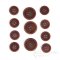 LUCA Classic Matte Red Brown Corozo Suit Buttons, Made in Italy
