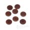 LUCA Classic Matte Red Brown Corozo Suit Buttons, Made in Italy