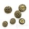 Magnificent Gold Filigree Buttons in Two Sizes, Made in France