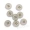 CULLEN Refined Oyster Gray Corozo Suit Buttons, Made in Italy