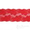 4 3/4" Wide Tropical Floral Red Stretch Lace Trim