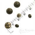 Lightweight Antique Brass Coat of Arms Buttons in Two Sizes