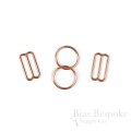 Set of Rose Gold Metal Rings and Sliders