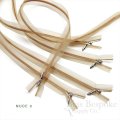16" Transparent Invisible Zippers with Silver Pullers, Size #3, Bias Bespoke Brand