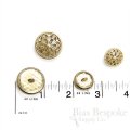 CARISMA Matte Gold Rimmed Filigree Buttons