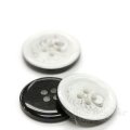 Unusual White & Black Suit Buttons, Made in Germany