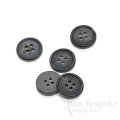 Dignified Gray-Blue Buffalo Horn Jacket Buttons, Matte Finish