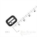 PELL Black Leather Buckles with Silver Pins, Made in Italy