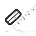 PELL Black Leather Buckles with Silver Pins, Made in Italy