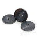 Dignified Gray-Blue Buffalo Horn Jacket Buttons, Matte Finish