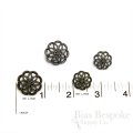 NIXI Antique Brass Spirograph Filigree Buttons