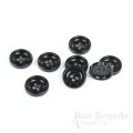 SHERLOCK Black Horn-Effect Buttons, Made in Italy