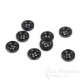 SHERLOCK Black Horn-Effect Buttons, Made in Italy