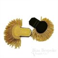 Magnificent Gold Bullion Wire Fancy Dress Embroidered Epaulettes, in Two Sizes