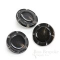 FRIGG Decorative Black-ish Buffalo Horn Buttons, Made in Germany