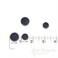LUCA Classic Matte Dark Gray Blue Corozo Suit Buttons, Made in Italy