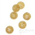 HIRO Sharp Butterscotch Blonde Real Horn Overcoat Buttons, Made in Germany